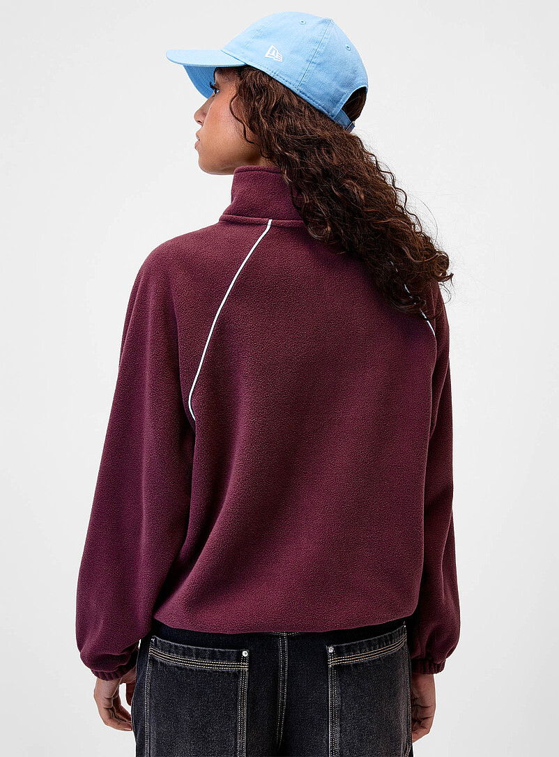 Raglan zip mock-neck fleece sweatshirt product image 3