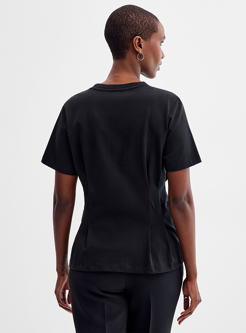 Peplum waist organic cotton T-shirt product image 2