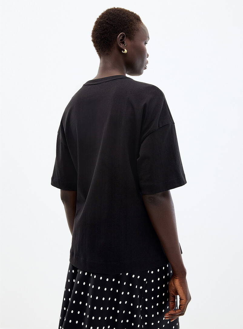 Pinned draped-waist organic cotton T-shirt product image 2