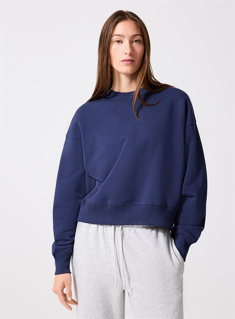 Boxy Fleece Jersey Sweatshirt