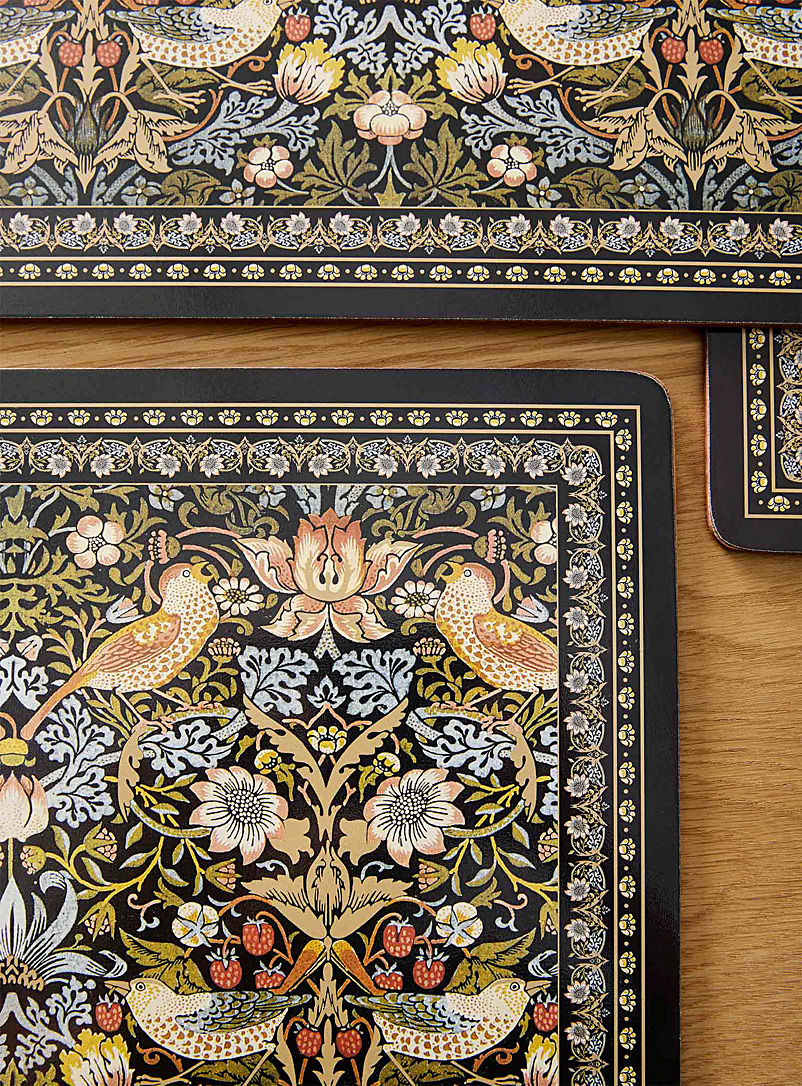 Strawberry thief laminated cork placemats Set of 4 product image 2