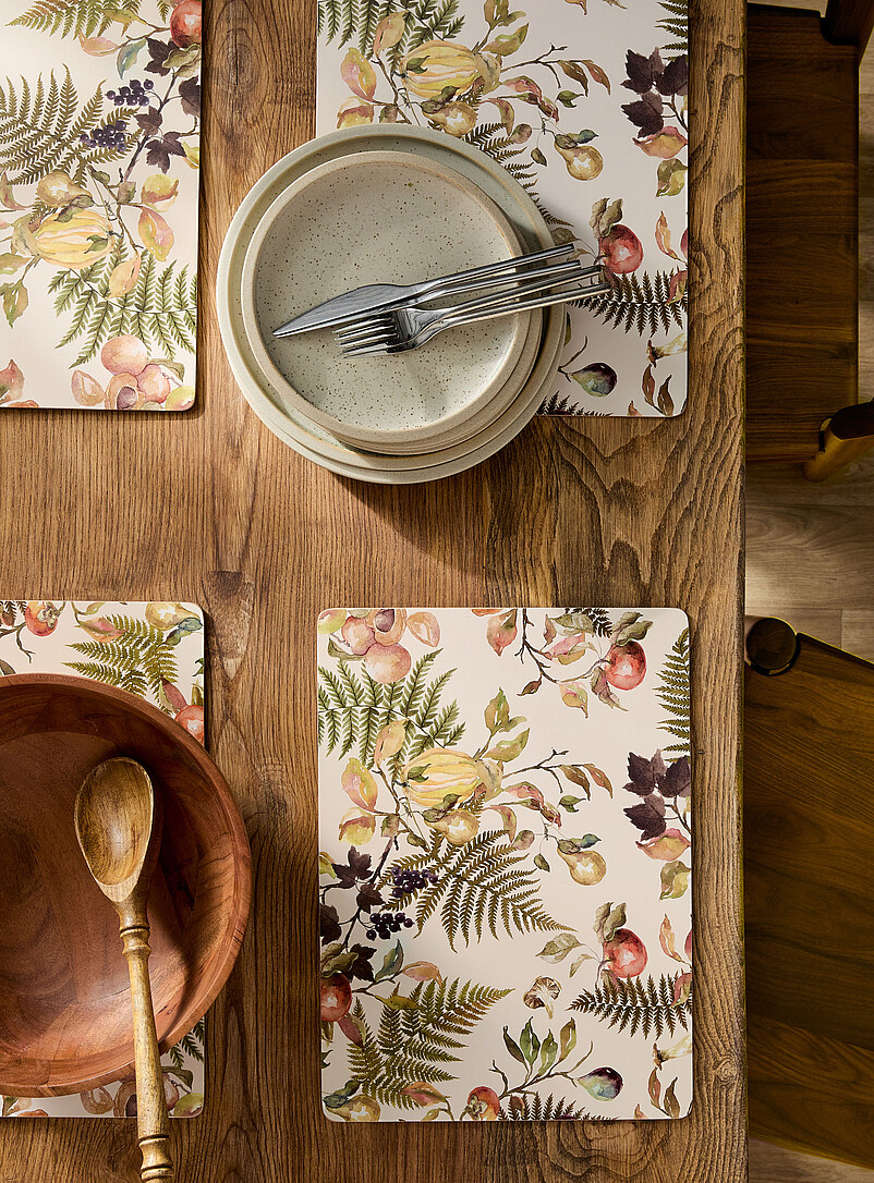 Charming orchard laminated cork placemats Set of 4 product image (primary)