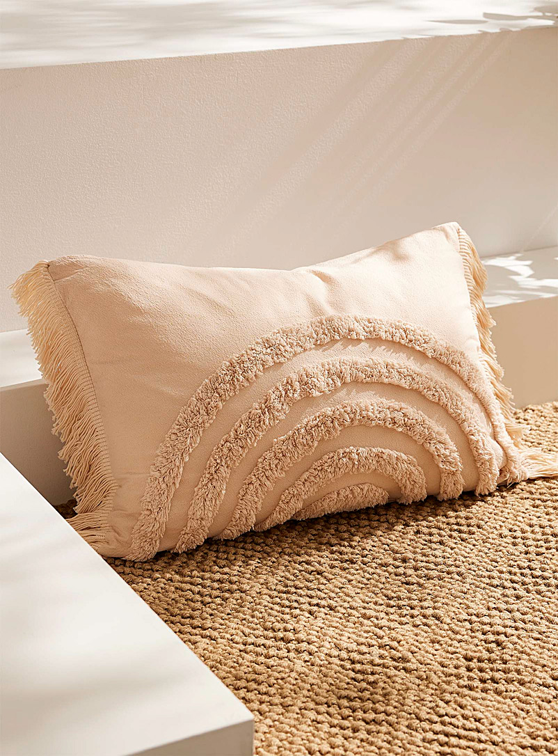 Linen House: Le coussin coucher de soleil touffeté 40 x 60 cm Vieux rose