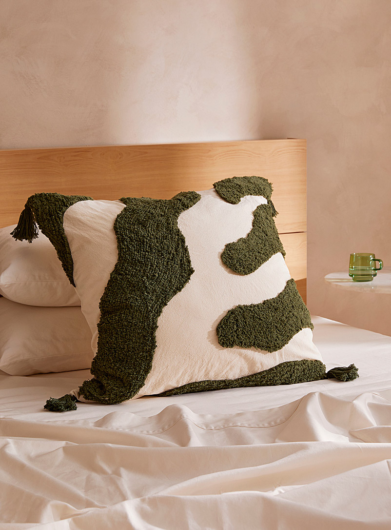 Linen House Assorted Tufted foliage Euro pillow sham
