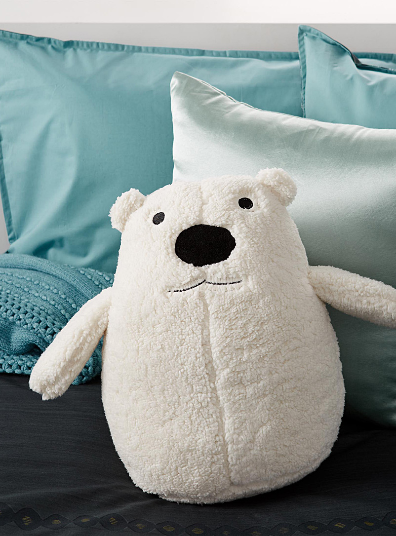 Hiccups: Le coussin peluche ours polaire Blanc