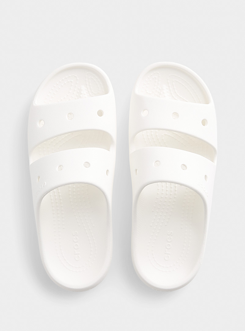 Crocs: La sandale double bride Classic Femme Blanc pour femme