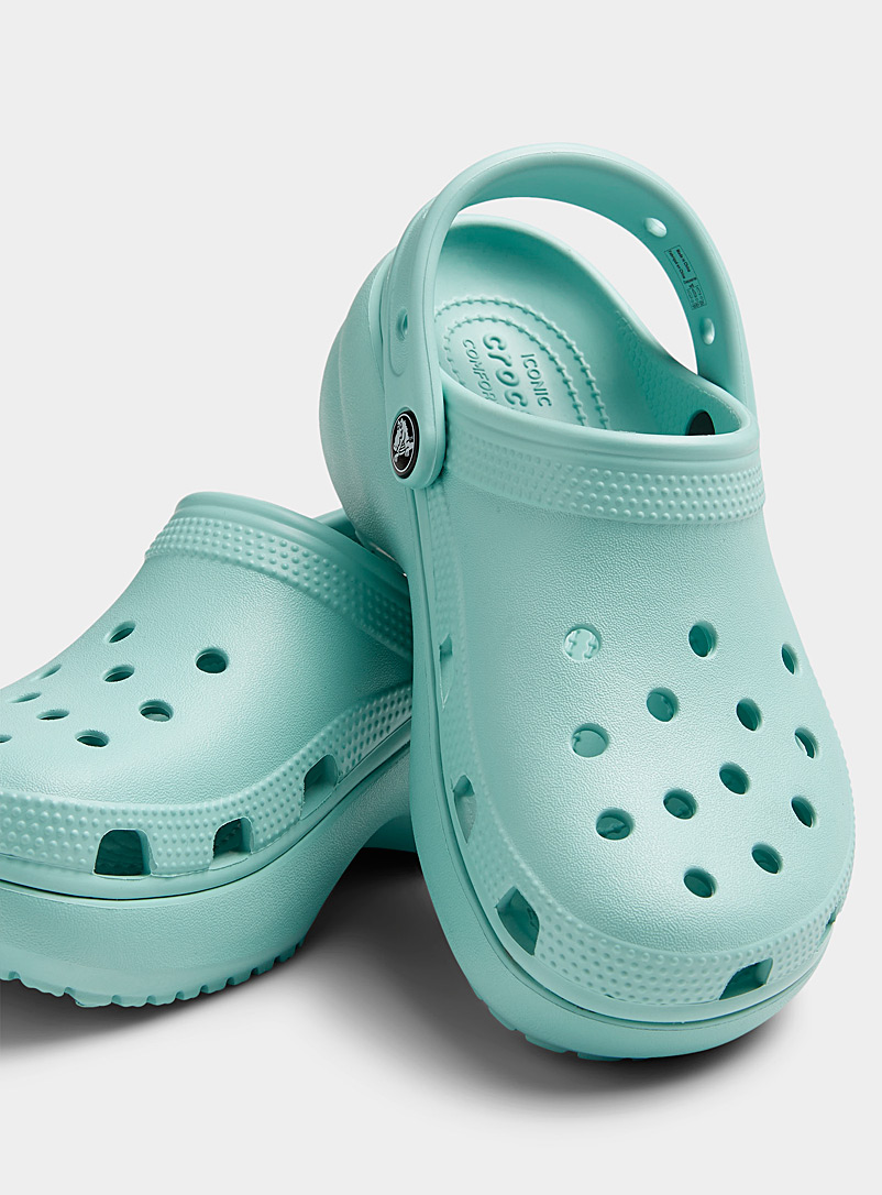 Crocs Baby Blue Classic platform clogs for women