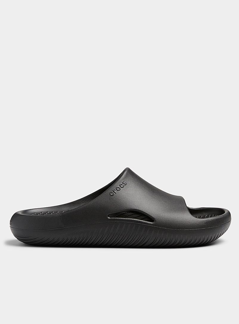 Crocs: La sandale slide après-sport Mellow Homme Noir pour homme