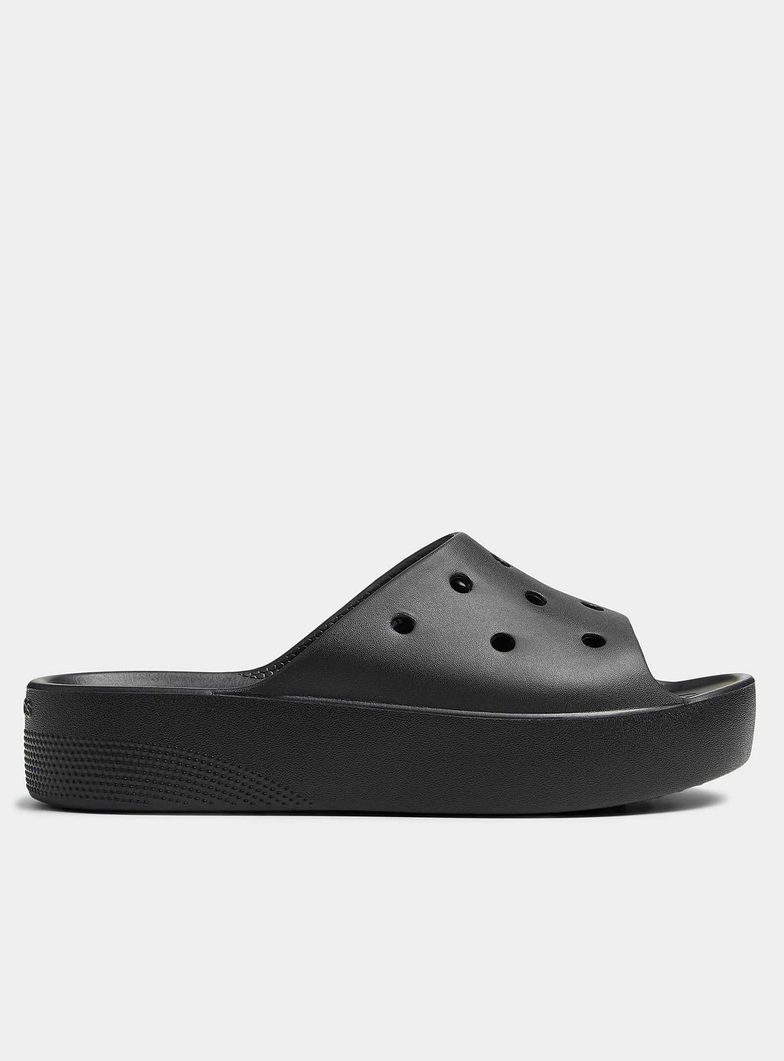 Crocs Classic Platform Slide Sandal In Black