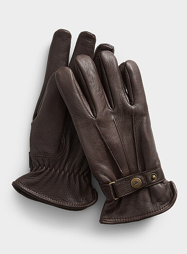 Le 31: Le gant de cuir &eacute;pur&eacute; Brun pour homme