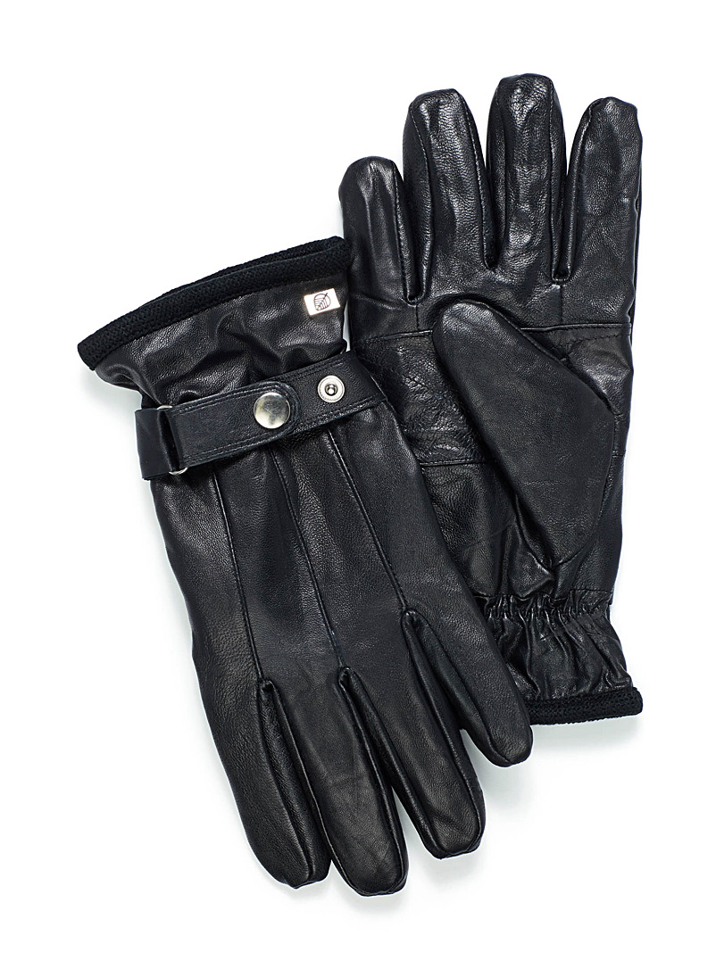 Le 31 Black Soft leather gloves for men