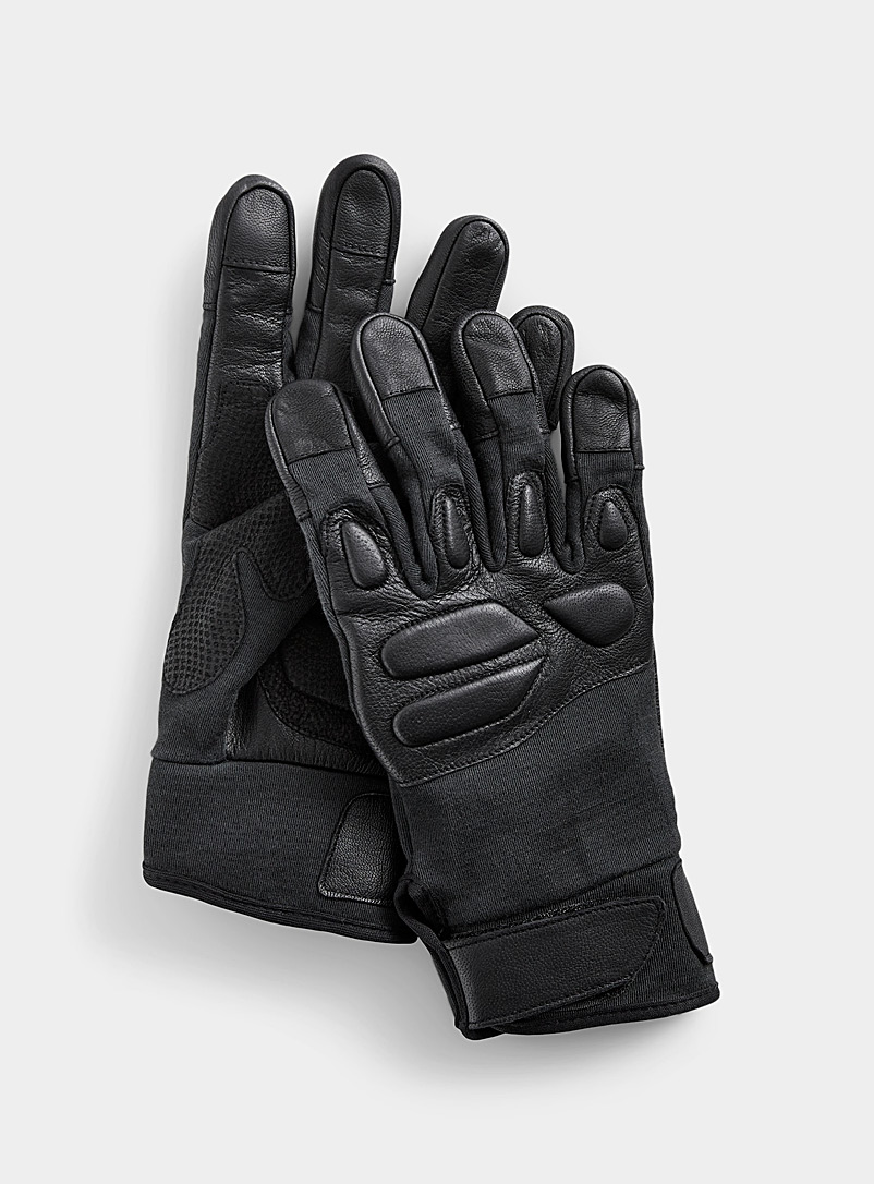 Le 31 Black Tactical biker gloves for men