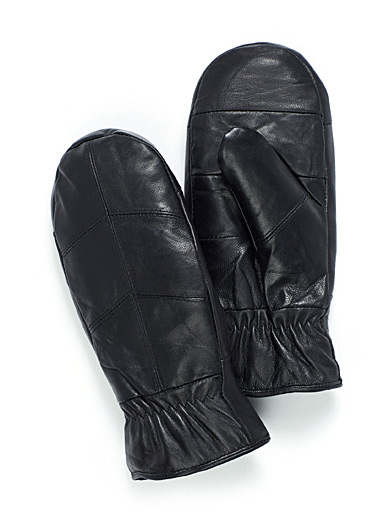 La mitaine cuir chevron