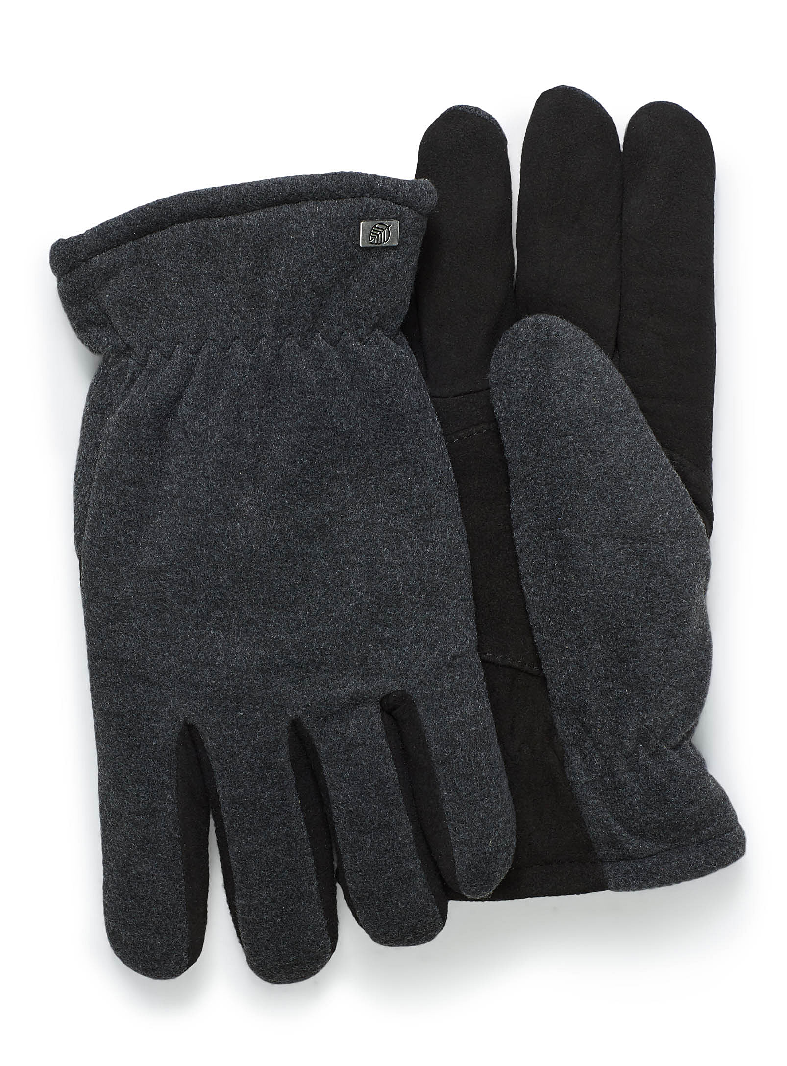 Le 31 Suede-palm Gloves In Black