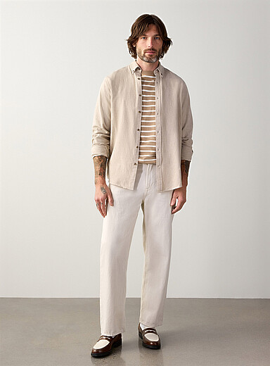 La chemise flanelle chin&eacute;e <b>Coupe moderne</b>