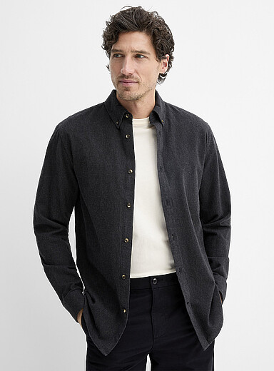 La chemise flanelle chin&eacute;e <b>Coupe moderne</b>