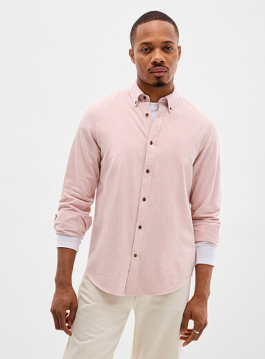 Heathered flannel shirt <b>Modern fit</b>