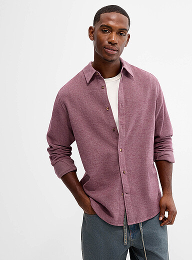 Heathered-look piqu&eacute; knit shirt <b>Modern fit</b>