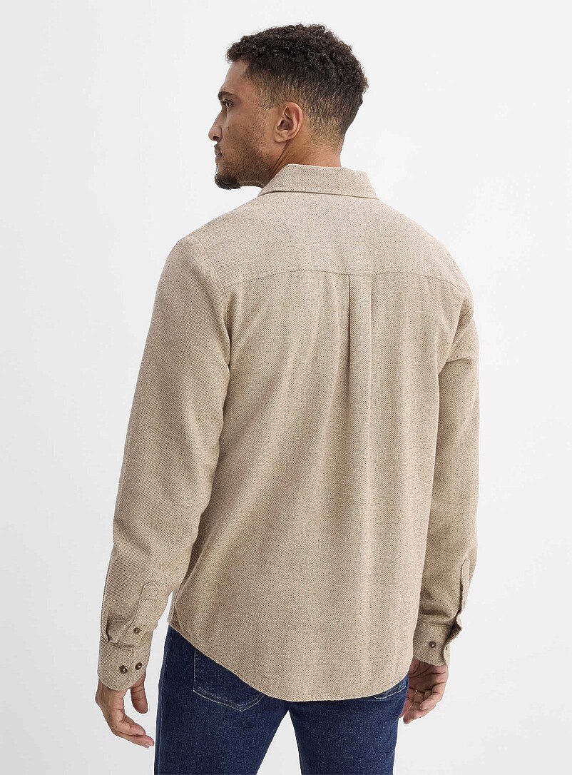 Heathered-look piqué knit shirt Modern fit product image 3