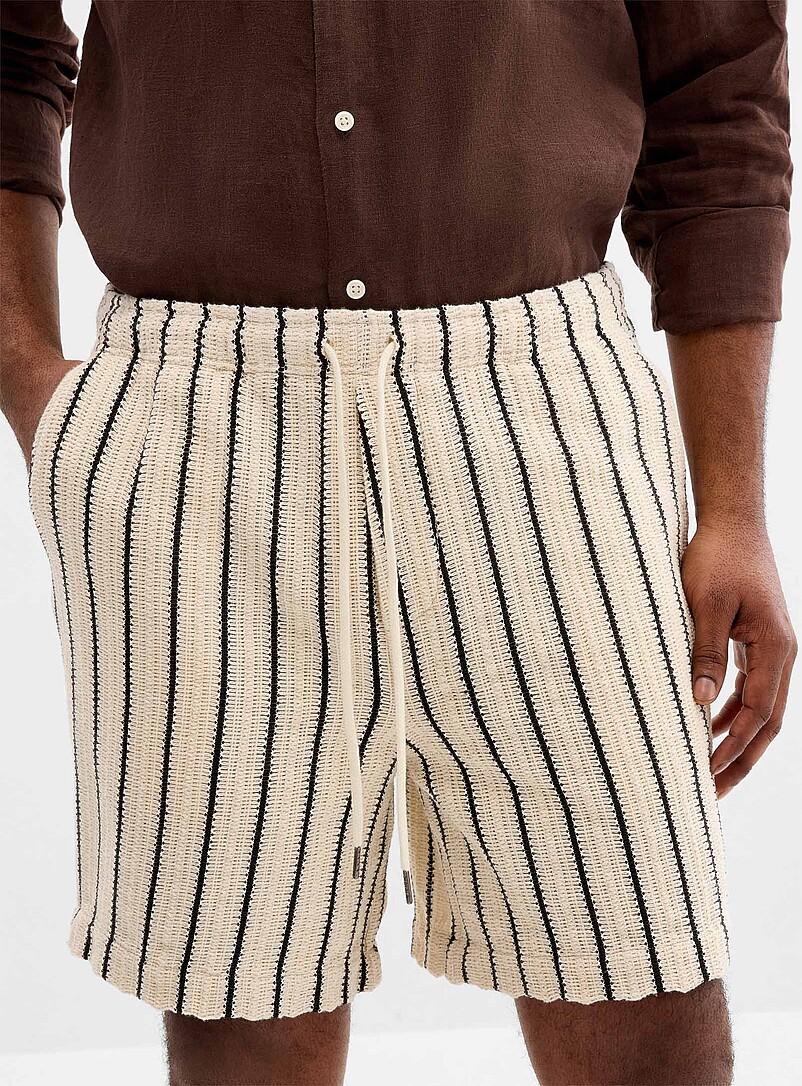Striped crocheted short Inseam: 7" (18 cm) product image 2