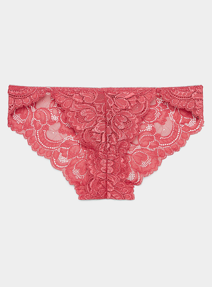 Miiyu Red Lace and rings bikini panty for women