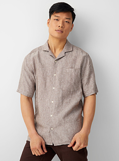 Pure linen camp shirt Comfort fit | Le 