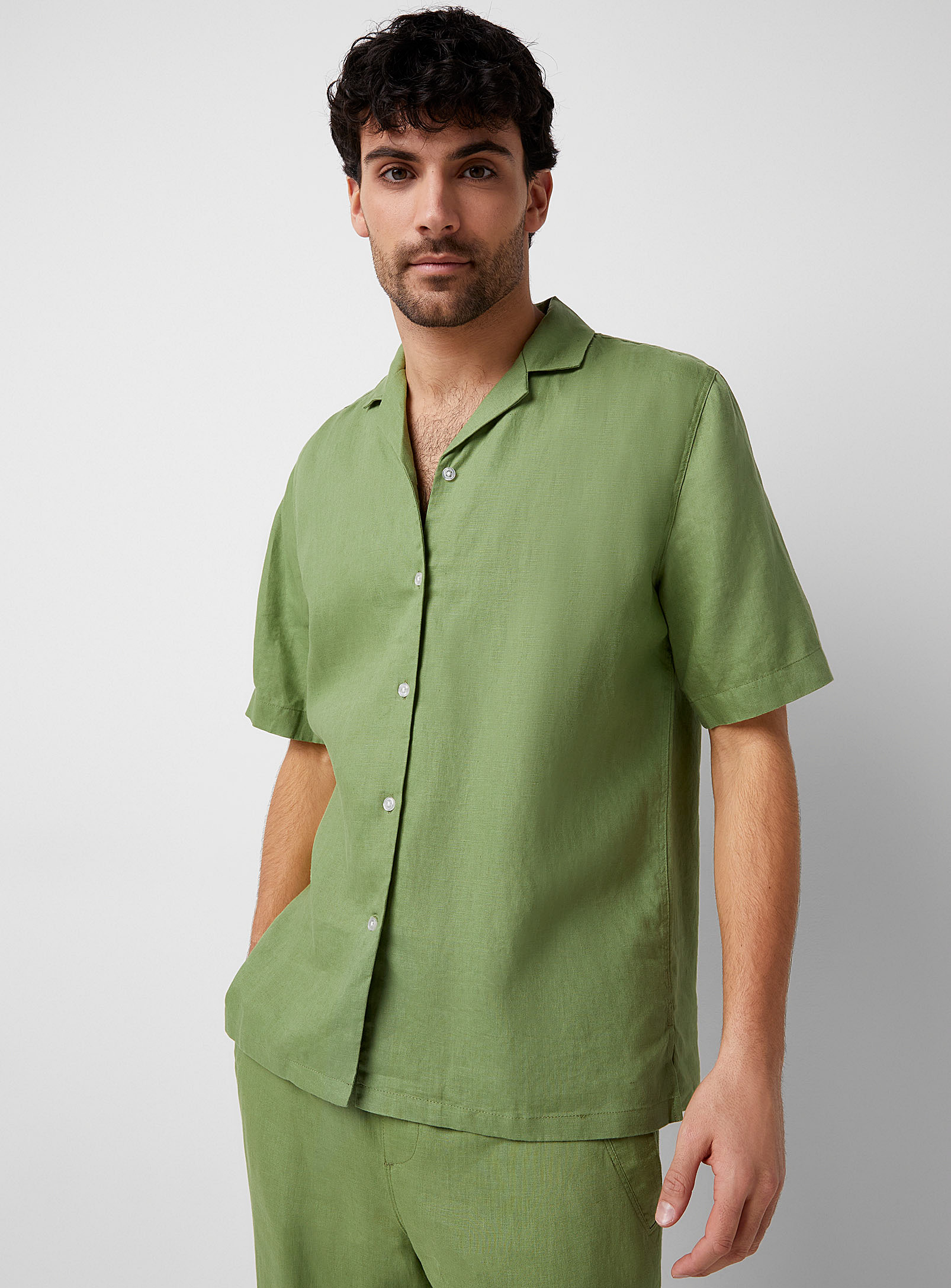 Le 31 Organic Linen Pyjama Shirt In Assorted