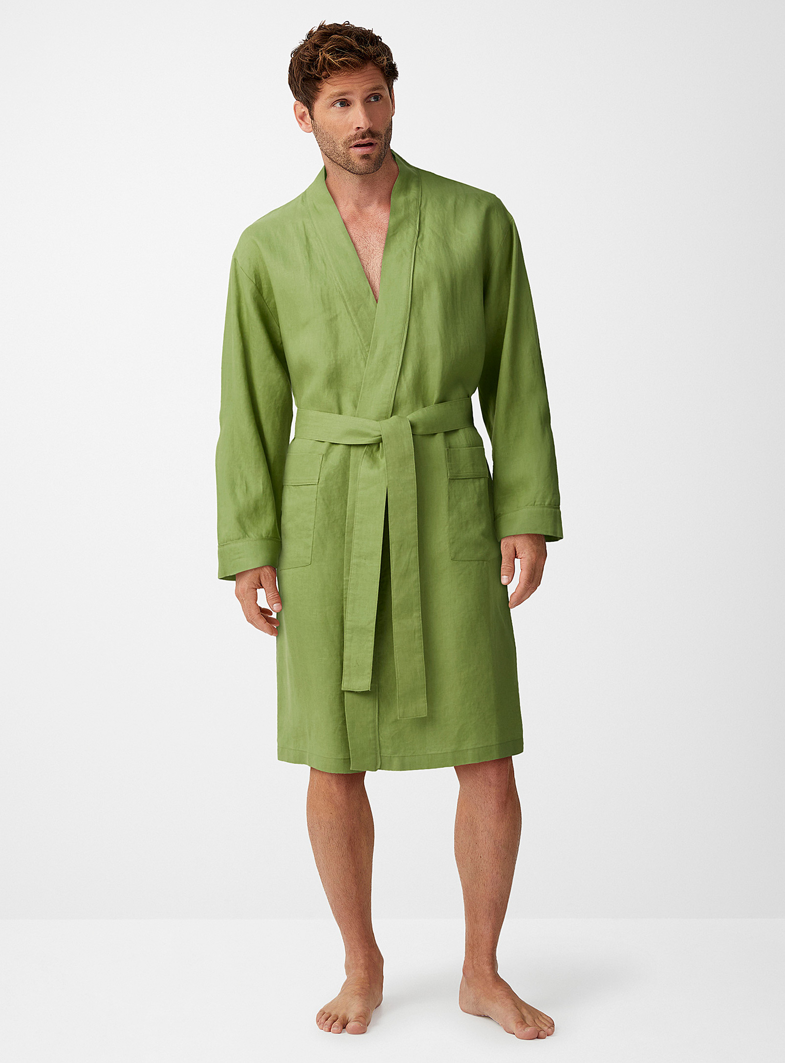 Le 31 Organic Linen Robe In Assorted