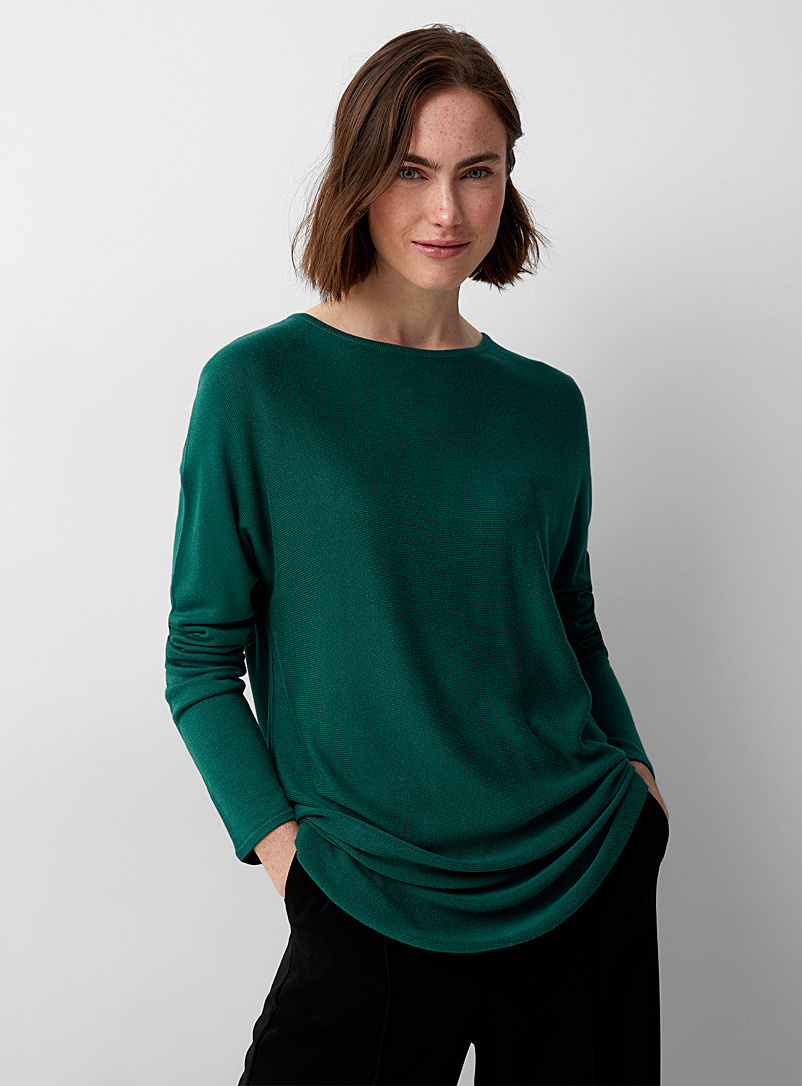 Contemporaine Assorted Rounded hem fluid knit tunic for women