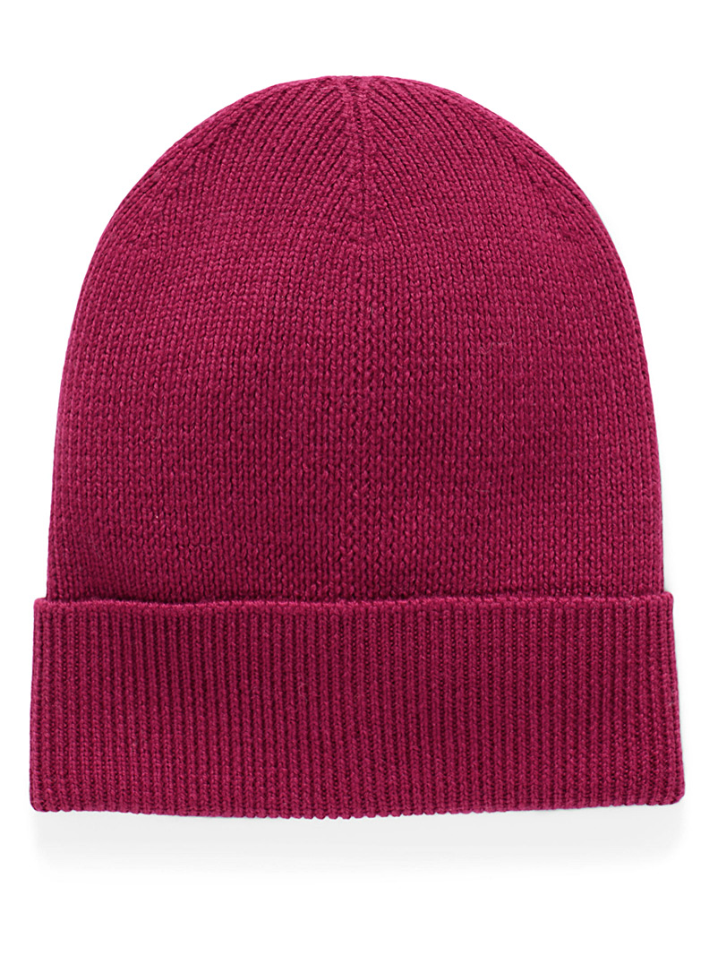 Simons Dusky Pink Responsible merino wool tuque for women