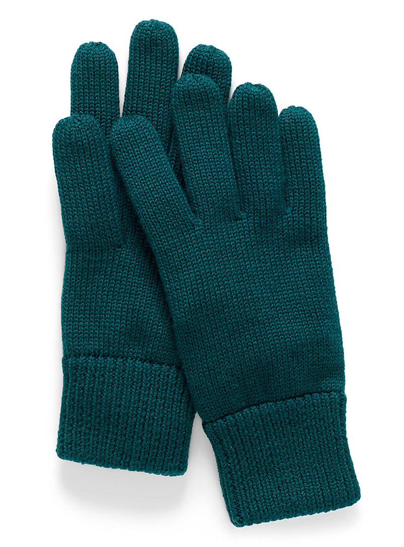 Simons Light Grey Colourful eco-friendly merino gloves for women