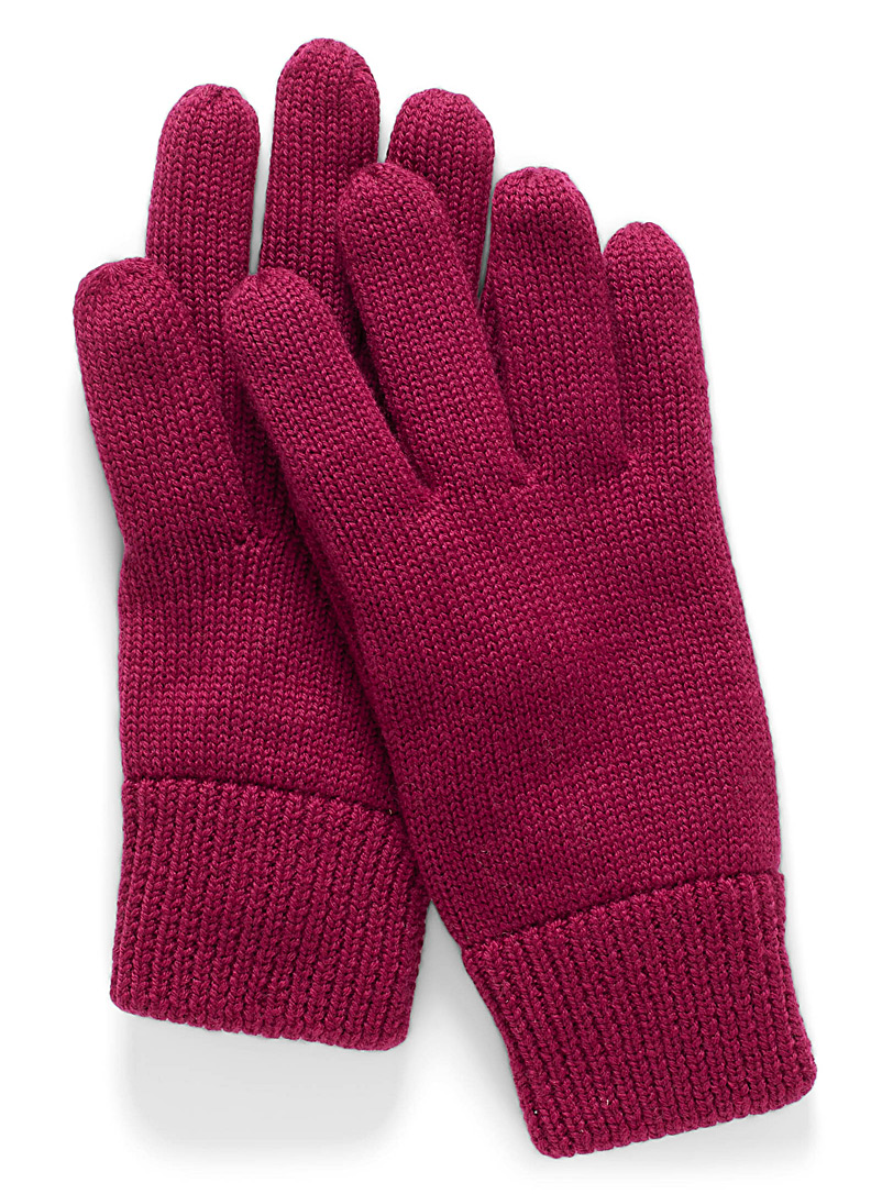 Simons Dusky Pink Colourful eco-friendly merino gloves for women