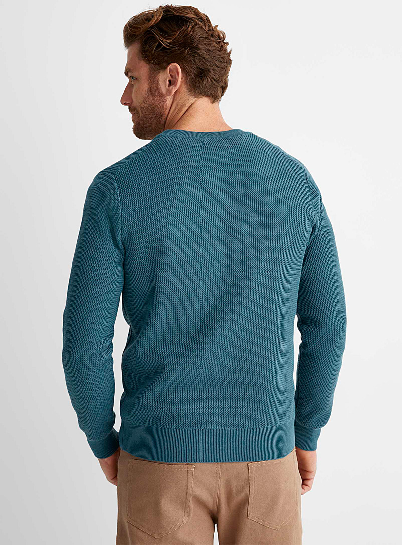 Le 31: Le cardigan tricot zigzag Marine pour homme