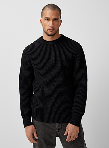 Ribbed crew-neck sweater | Le 31 | Shop Men's Crew Neck Sweaters Online ...