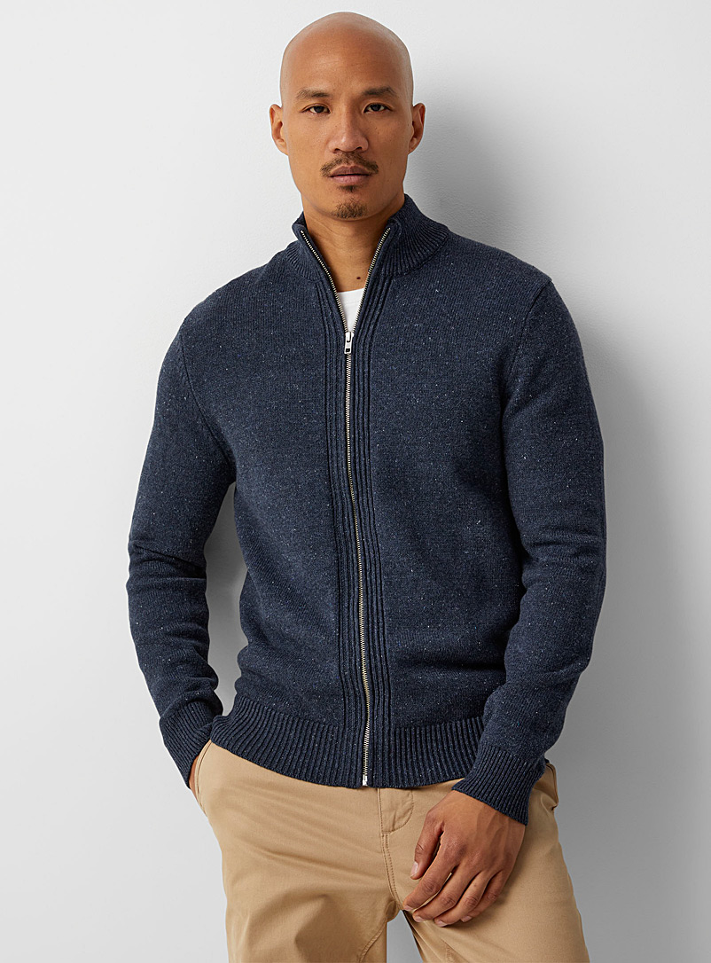 Zipped cardigan, Le 31, Shop Men's Shawl Collar Sweaters Online