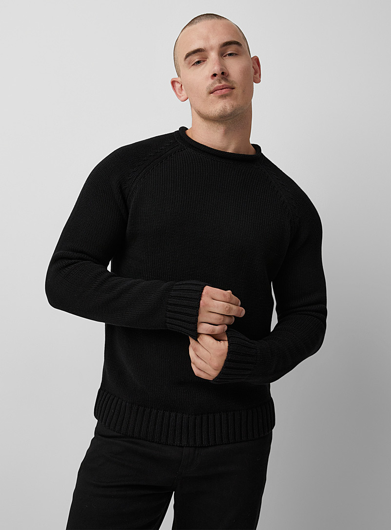 Rolled crew-neck sweater | Le 31 | Shop Men's Crew Neck Sweaters Online ...