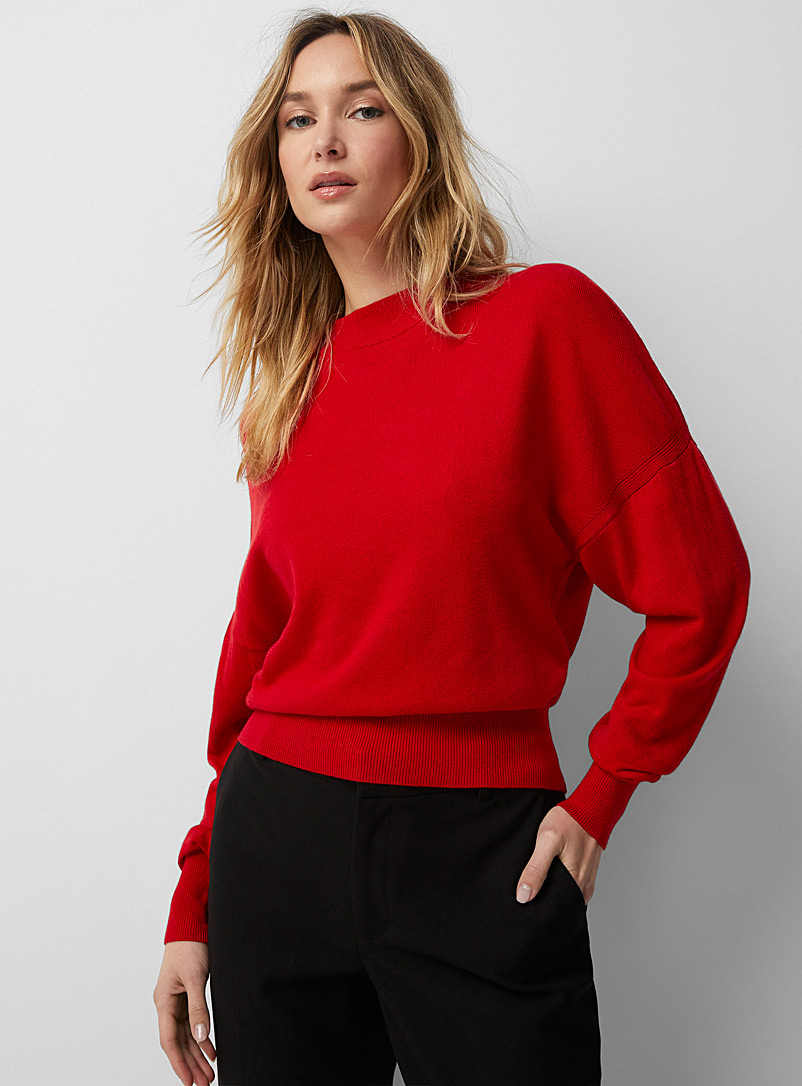 Icône Red Open-back light sweater for women