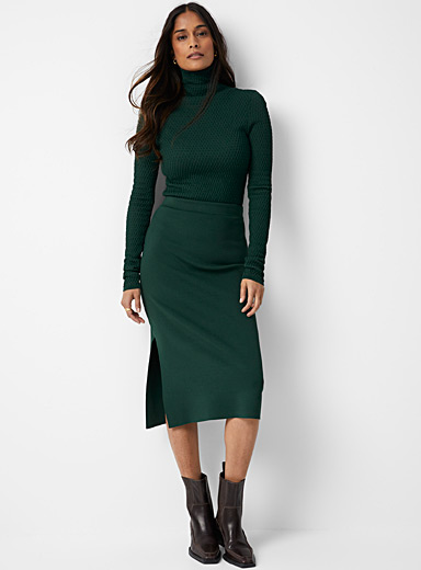 Thick knit pencil skirt | Contemporaine | Women's Midi Skirts & Mid ...