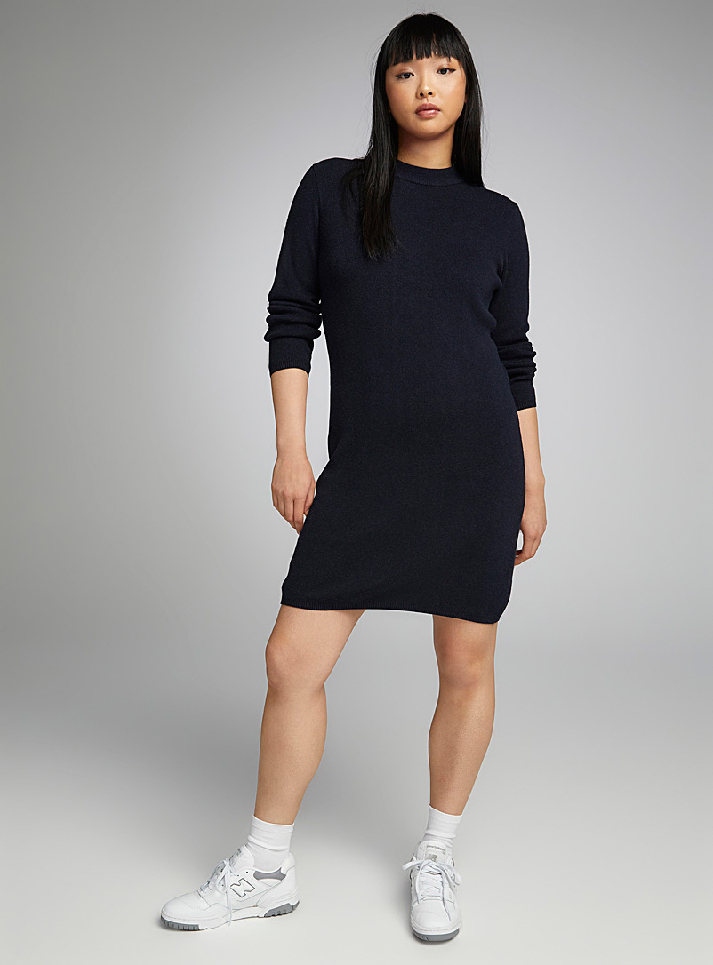 Twik Marine Blue Fine-knit fitted dress for women