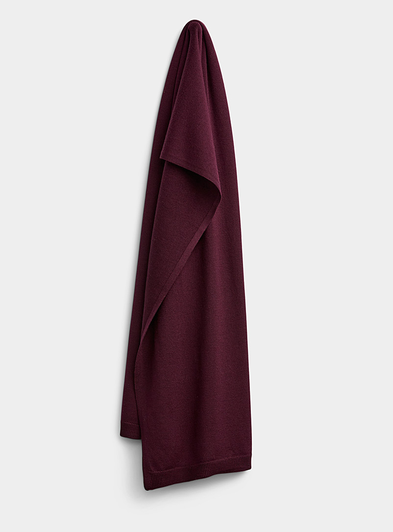 Le 31 Ruby Red Responsible merino wool scarf for men