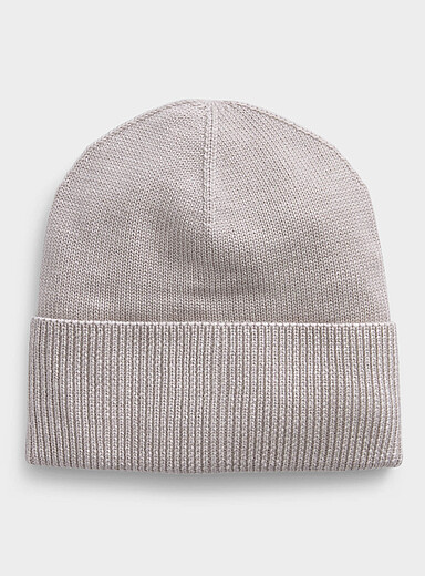 Pure merino wool ribbed tuque