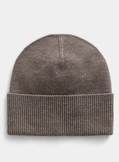 Pure merino wool ribbed tuque