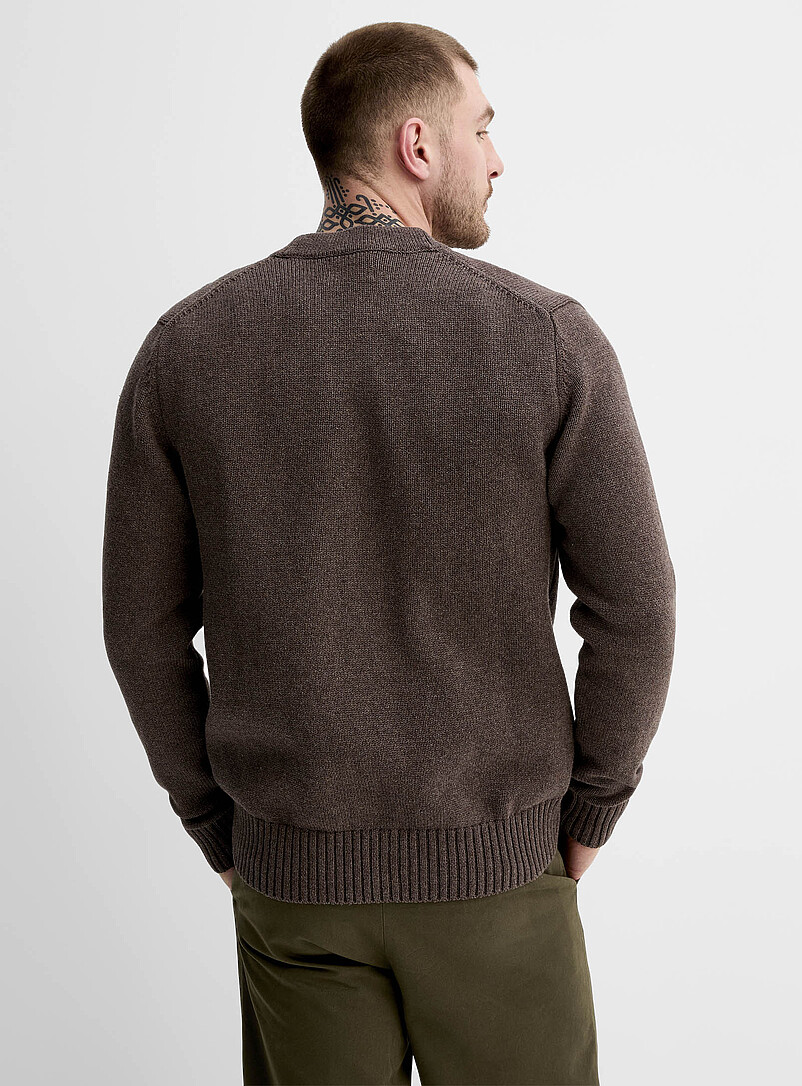 Le 31: Le cardigan &eacute;pur&eacute; doux tricot Bleu &agrave; motifs pour homme
