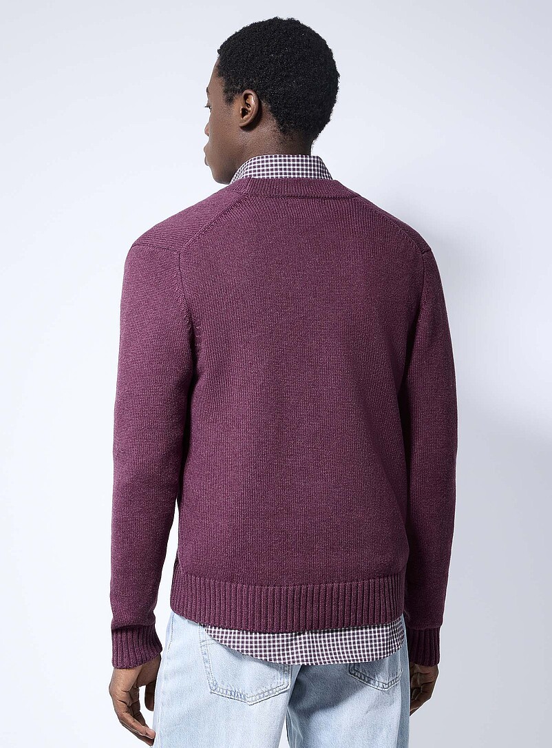 Le 31: Le cardigan &eacute;pur&eacute; doux tricot Bleu &agrave; motifs pour homme