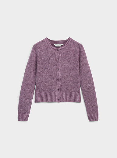 Le cardigan carr&eacute; feutr&eacute; essentiel