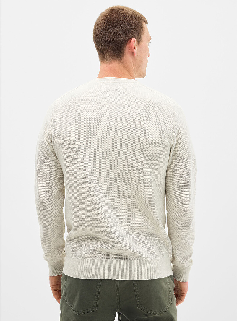 Le 31 Oxford Honeycomb knit sweater for men
