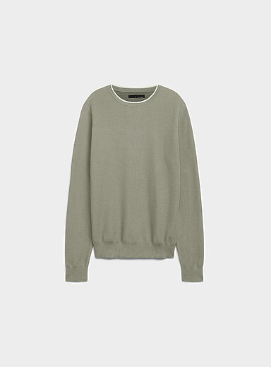 Le 31: Le chandail tricot alv&eacute;oles Vert sauge pour homme