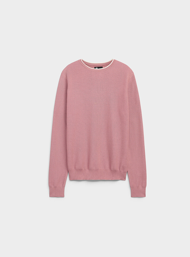 Le 31 Oxford Honeycomb knit sweater for men