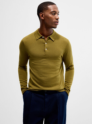 Responsible merino wool polo