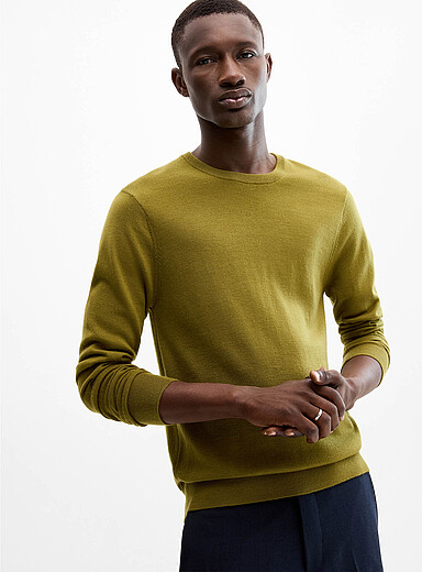 Responsible merino wool crew-neck sweater